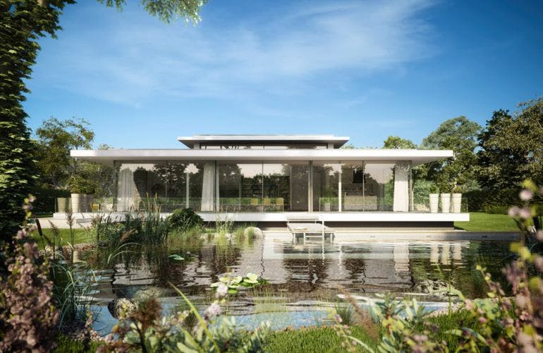 Massivhaus Trend 5000.2 von KONZEPTHAUS, Bungalow Außenansicht 1