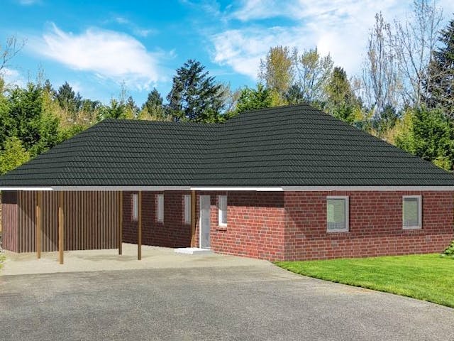 Massivhaus UPTOWN von Kagebau, Bungalow Außenansicht 3
