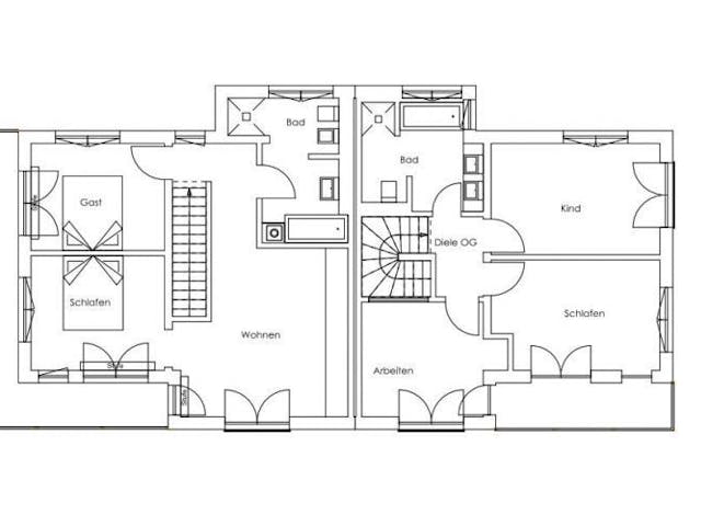 Fertighaus Vitalhaus Breitbrunn von Regnauer Hausbau Schlüsselfertig ab 416455€,  Grundriss 1