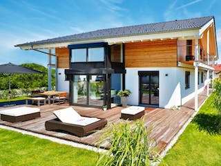 Fertighaus Vitalhaus Oberpframmern von Regnauer Hausbau Schlüsselfertig ab 618925€,  Außenansicht 2