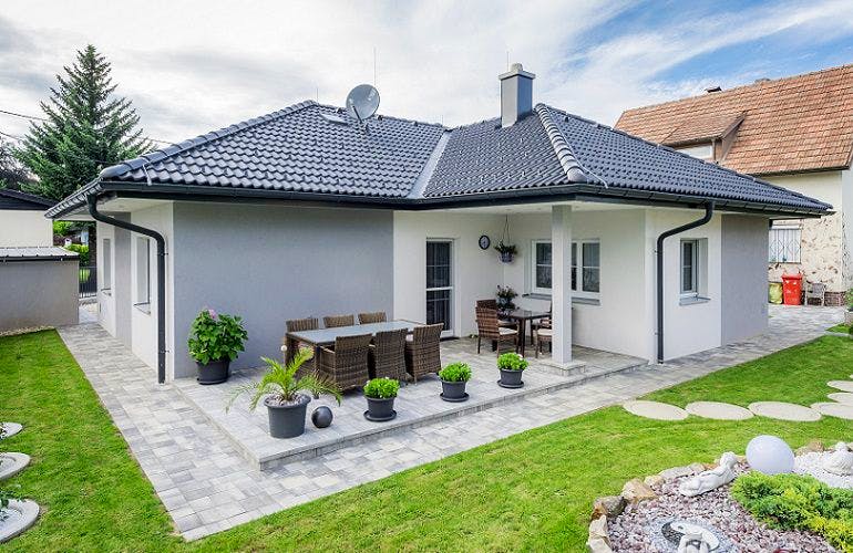 Massivhaus WimbergerHaus Kundenhaus Boden von Wimberger Bau, Bungalow Außenansicht 3