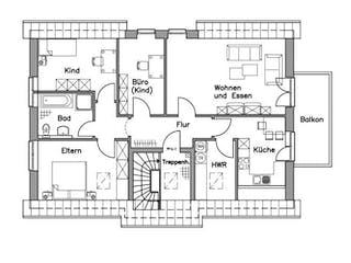 Massivhaus Zweifamilienhaus ZH210 Variante K von Baudirekt,  Grundriss 1