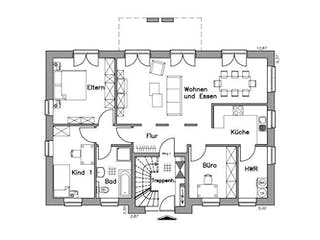Massivhaus Zweifamilienhaus ZH210 Variante M von Baudirekt,  Grundriss 2