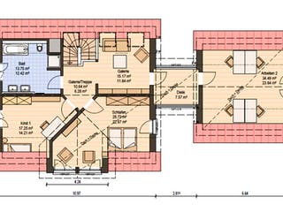 Fertighaus Haas MH Hessdorf 169 von Haas Fertigbau Ausbauhaus ab 256000€, Satteldach-Klassiker Grundriss 2