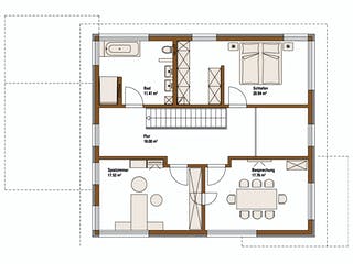 Fertighaus MH Mannheim - FUTURE von Fertighaus WEISS Schlüsselfertig ab 539252€, Satteldach-Klassiker Grundriss 2