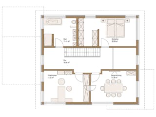 Fertighaus MH Mannheim - FUTURE von Fertighaus WEISS Schlüsselfertig ab 573160€, Satteldach-Klassiker Grundriss 2