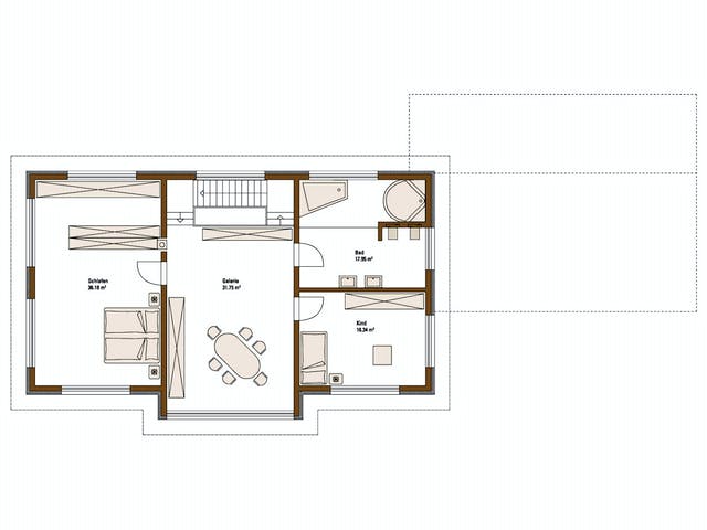 Fertighaus MH STYLE von Fertighaus WEISS Schlüsselfertig ab 585980€, Pultdachhaus Grundriss 2