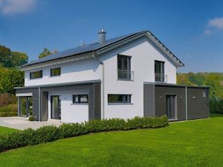 Fertighaus MH Ulm von Fertighaus WEISS Schlüsselfertig ab 553125€, Satteldach-Klassiker Außenansicht 3
