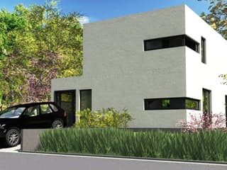 Massivhaus Modern Times von Wagener Systemhausbau Schlüsselfertig ab 284000€, Cubushaus Außenansicht 1