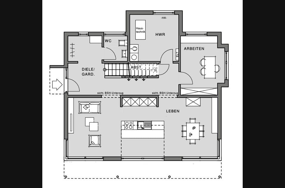 Fertighaus Musterhaus Köln - Das Genusshaus von Meisterstück-HAUS Schlüsselfertig ab 510480€, Grundriss 1
