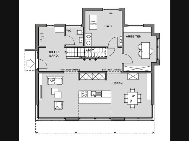 Fertighaus Musterhaus Köln - Das Genusshaus von Meisterstück-HAUS Schlüsselfertig ab 510480€, Grundriss 1