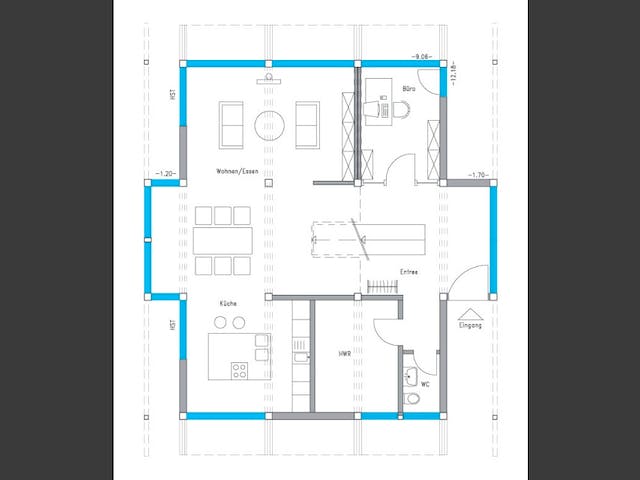 Fertighaus Ästhetik - Musterhaus Langenhagen von Meisterstück-HAUS Schlüsselfertig ab 676540€, Fachwerk Grundriss 2