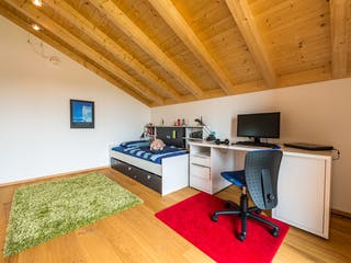 Blockhaus D144 Schwarzwasser von Frammelsberger R. Ingenieur-Holzbau, Satteldach-Klassiker Innenansicht 7