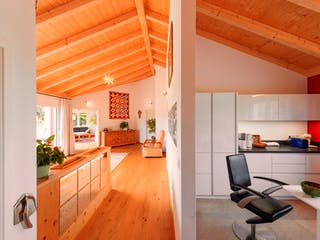 Blockhaus D158 Scheeder von Frammelsberger R. Ingenieur-Holzbau, Bungalow Innenansicht 1