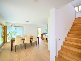 Fertighaus Haus Plessner von Naturholzhaus Bayern, Pultdachhaus Innenansicht 2