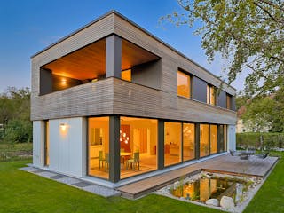 Fertighaus Haus Schindler von Naturholzhaus Bayern, Cubushaus Außenansicht 2