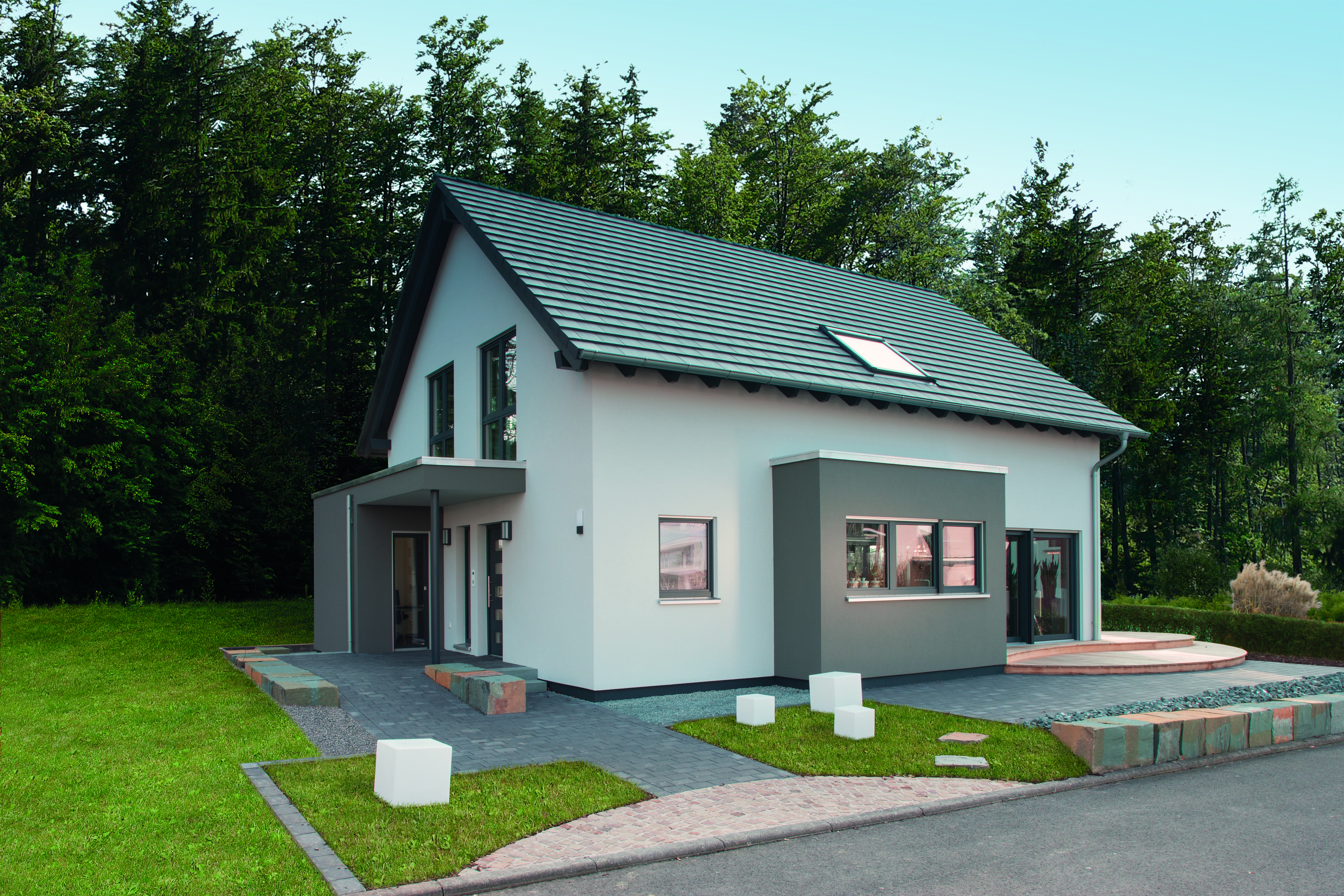 Fertighaus MH Bad Vilbel - NEO 312 von FingerHaus Schlüsselfertig ab 423200€, Satteldach-Klassiker Außenansicht 2