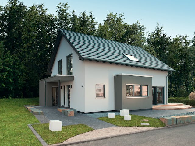 Fertighaus MH Bad Vilbel - NEO 312 von FingerHaus Schlüsselfertig ab 423200€, Satteldach-Klassiker Außenansicht 2