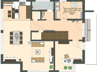 Fertighaus MH Günzburg - NEO von FingerHaus Schlüsselfertig ab 467622€, Satteldach-Klassiker Grundriss 1
