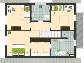 Fertighaus MH Günzburg - NEO von FingerHaus Schlüsselfertig ab 467622€, Satteldach-Klassiker Grundriss 2