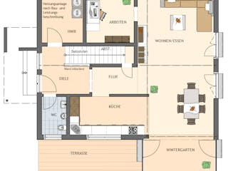 Fertighaus MH Wuppertal - NEO 312 von FingerHaus Schlüsselfertig ab 436716€, Satteldach-Klassiker Grundriss 1