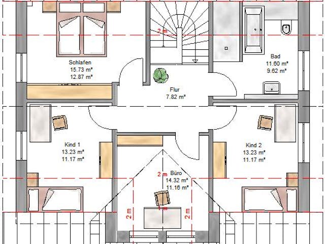 Fertighaus New Edition 159 von Suckfüll Energiesparhaus Schlüsselfertig ab 365600€, Satteldach-Klassiker Grundriss 2