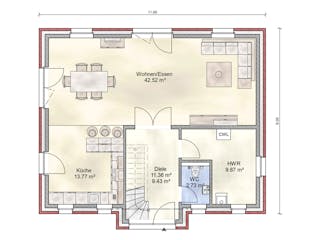Massivhaus Blickstedt von Nissen Massivhaus, Satteldach-Klassiker Grundriss 1