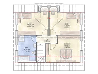 Massivhaus Wattenbek von Nissen Massivhaus, Satteldach-Klassiker Grundriss 2