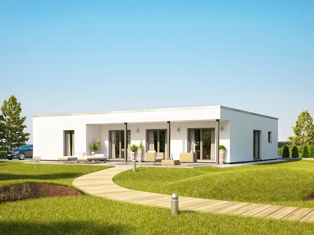 Fertighaus NIVO 140 F von FingerHaus Schlüsselfertig ab 356434€, Bungalow Außenansicht 1 Fertighaus NIVO 140 F von FingerHaus Schlüsselfertig ab 356434€, Bungalow Außenansicht 1