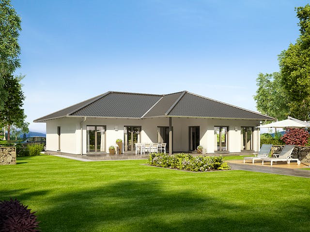 Fertighaus NIVO 140W von FingerHaus Schlüsselfertig ab 384066€, Bungalow Außenansicht 1