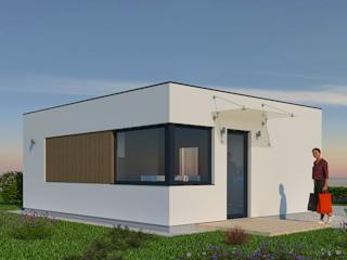 Fertighaus Duomod 39 von NOVA TEQ - Wolf Bauservice Schlüsselfertig ab 98200€, Bungalow Außenansicht 1