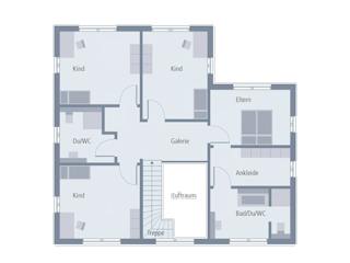 Fertighaus Stadtvilla 23 von OKAL Haus Schlüsselfertig ab 518900€, Stadtvilla Grundriss 2