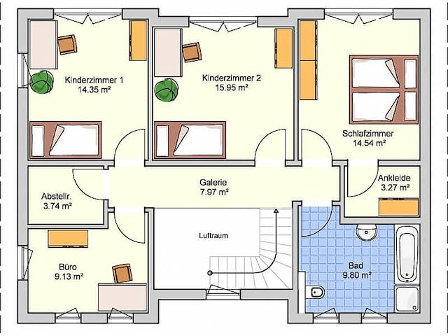 Fertighaus Deklivo von Fingerhut Haus Schlüsselfertig ab 527733€, Pultdachhaus Grundriss 2