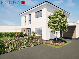 Massivhaus Stadtvilla Pictura von PICTURA creativhaus Schlüsselfertig ab 420000€, Stadtvilla Außenansicht 2