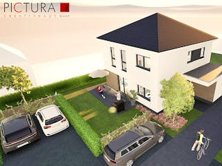 Massivhaus Stadtvilla Pictura von PICTURA creativhaus Schlüsselfertig ab 420000€, Stadtvilla Außenansicht 3