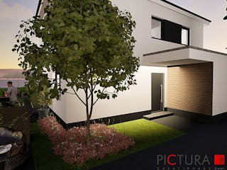 Massivhaus Stadtvilla Pictura von PICTURA creativhaus Schlüsselfertig ab 420000€, Stadtvilla Außenansicht 4