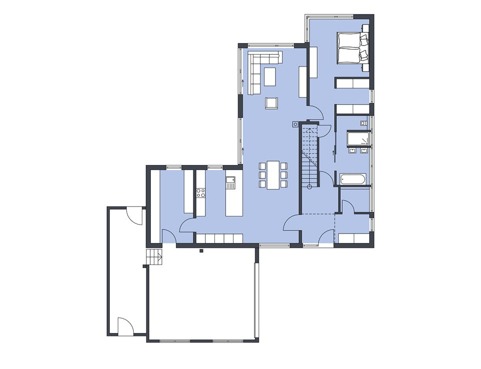 Massivhaus Achenbach von Plan-Concept Massivhaus, Satteldach-Klassiker Grundriss 1
