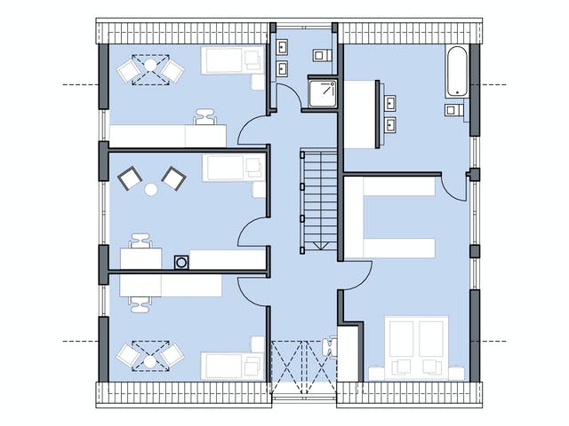 Massivhaus Götze von Plan-Concept Massivhaus, Satteldach-Klassiker Grundriss 2