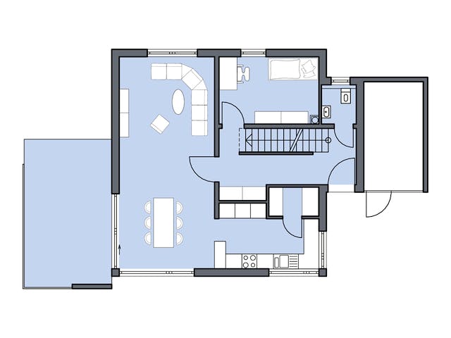 Massivhaus Thiel von Plan-Concept Massivhaus, Satteldach-Klassiker Grundriss 1