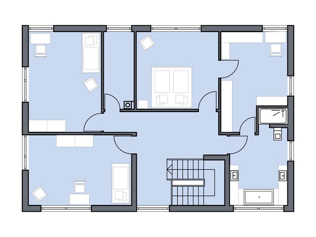 Massivhaus Zöllner von Plan-Concept Massivhaus, Satteldach-Klassiker Grundriss 2