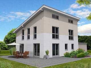 Fertighaus Pulthaus 159 von Suckfüll Energiesparhaus Schlüsselfertig ab 422156€, Pultdachhaus Außenansicht 1