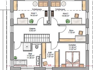 Fertighaus Pulthaus 159 von Suckfüll Energiesparhaus Schlüsselfertig ab 422156€, Pultdachhaus Grundriss 2