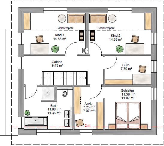 Fertighaus Pulthaus 159 von Suckfüll Energiesparhaus Schlüsselfertig ab 375250€, Pultdachhaus Grundriss 2