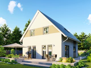Massivhaus Bozen von P & P Massivhaus Schlüsselfertig ab 295000€, Satteldach-Klassiker Außenansicht 1