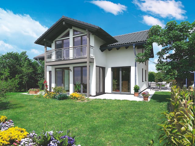 Fertighaus Felico von Fingerhut Haus Schlüsselfertig ab 498985€, Satteldach-Klassiker Außenansicht 2