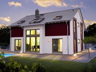 Fertighaus Erlangen von Fingerhut Haus Schlüsselfertig ab 548910€, Satteldach-Klassiker Außenansicht 1