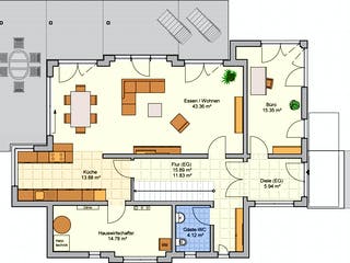 Fertighaus Wuppertal von Fingerhut Haus Schlüsselfertig ab 606177€, Satteldach-Klassiker Grundriss 1