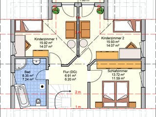 Fertighaus Neunkhausen von Fingerhut Haus Schlüsselfertig ab 445985€, Satteldach-Klassiker Grundriss 2