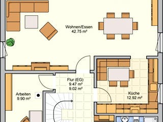 Fertighaus Neunkhausen von Fingerhut Haus Schlüsselfertig ab 445985€, Satteldach-Klassiker Grundriss 1