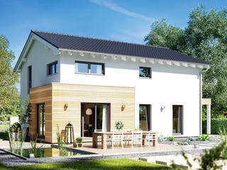 Fertighaus Balance von Fingerhut Haus Schlüsselfertig ab 463021€, Satteldach-Klassiker Außenansicht 1